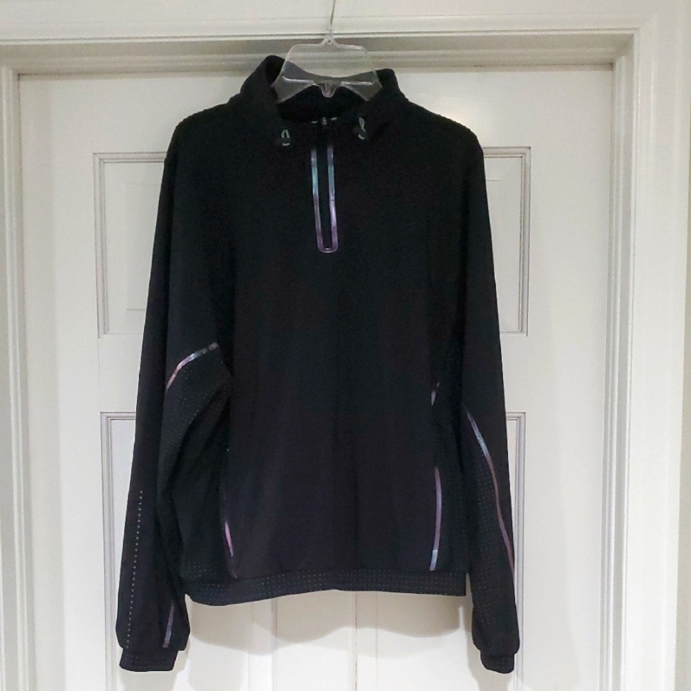 Sweaty Betty Nwot Zero Gravity Run Black Pullover Reflective Accents sz M